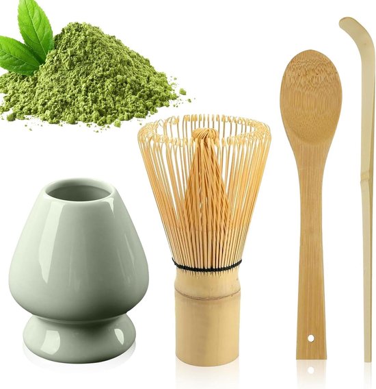 Matcha Set - 8 stuks Matcha bezem theeset matcha-schaal met schenktuit