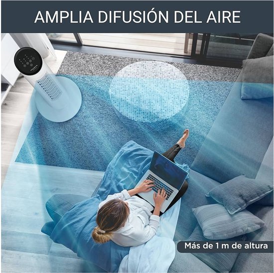 Ventilador de Torre Arno Eole Ultra NEO2 - Silencioso, Alcance de 6m, Painel Touch, Controle