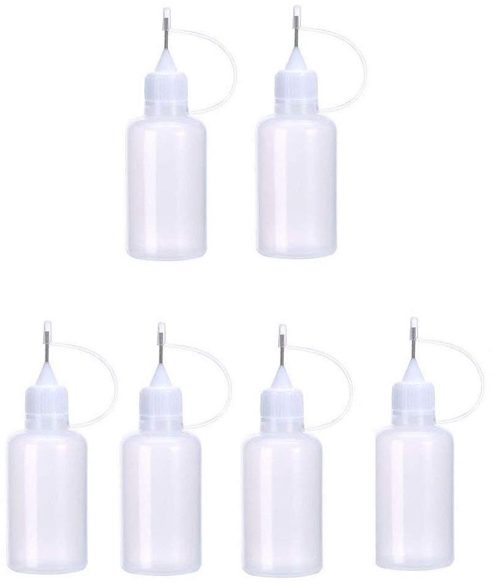 30 ml lege lijmfles met naald precisie tip - 6 stuks voor papier quilling doe-het-zelf handwerk