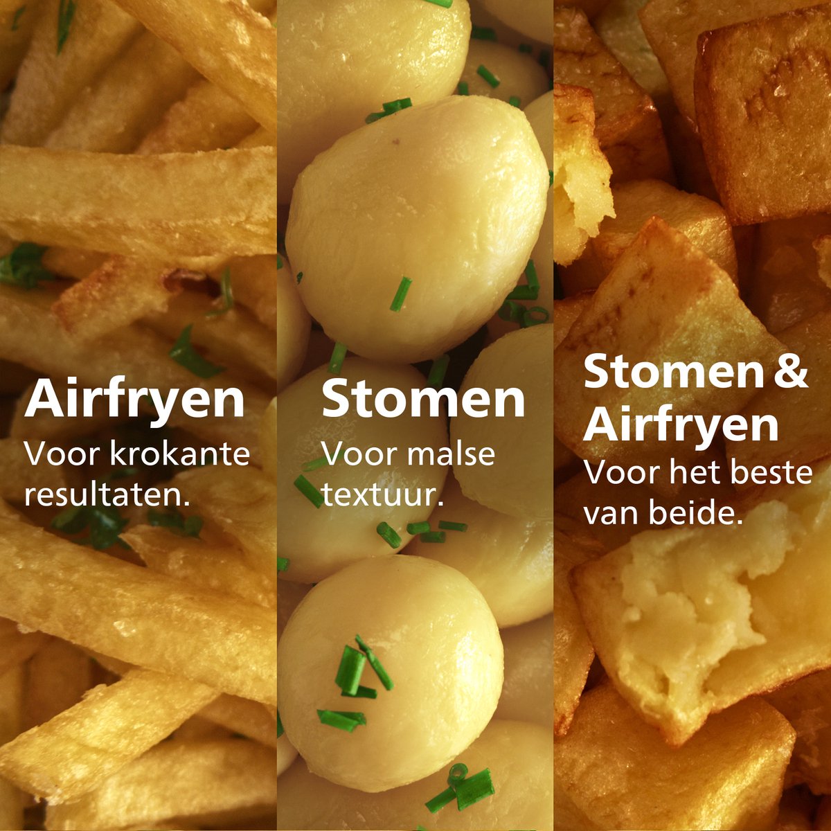 Afbeelding 3 van Philips 5000 Series Dual Basket Airfryer - NA551/00 - Stoomfunctie - Dubbele Mand - 9L - Tot 6 Personen