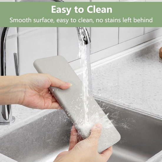 6 stuks waterabsorberende steen, diatomit onderzetters, glazen, drankonderzetters, kiezelaat, zeepbakje, zeephouder voor badkamer, keuken, wit, 6 stuks