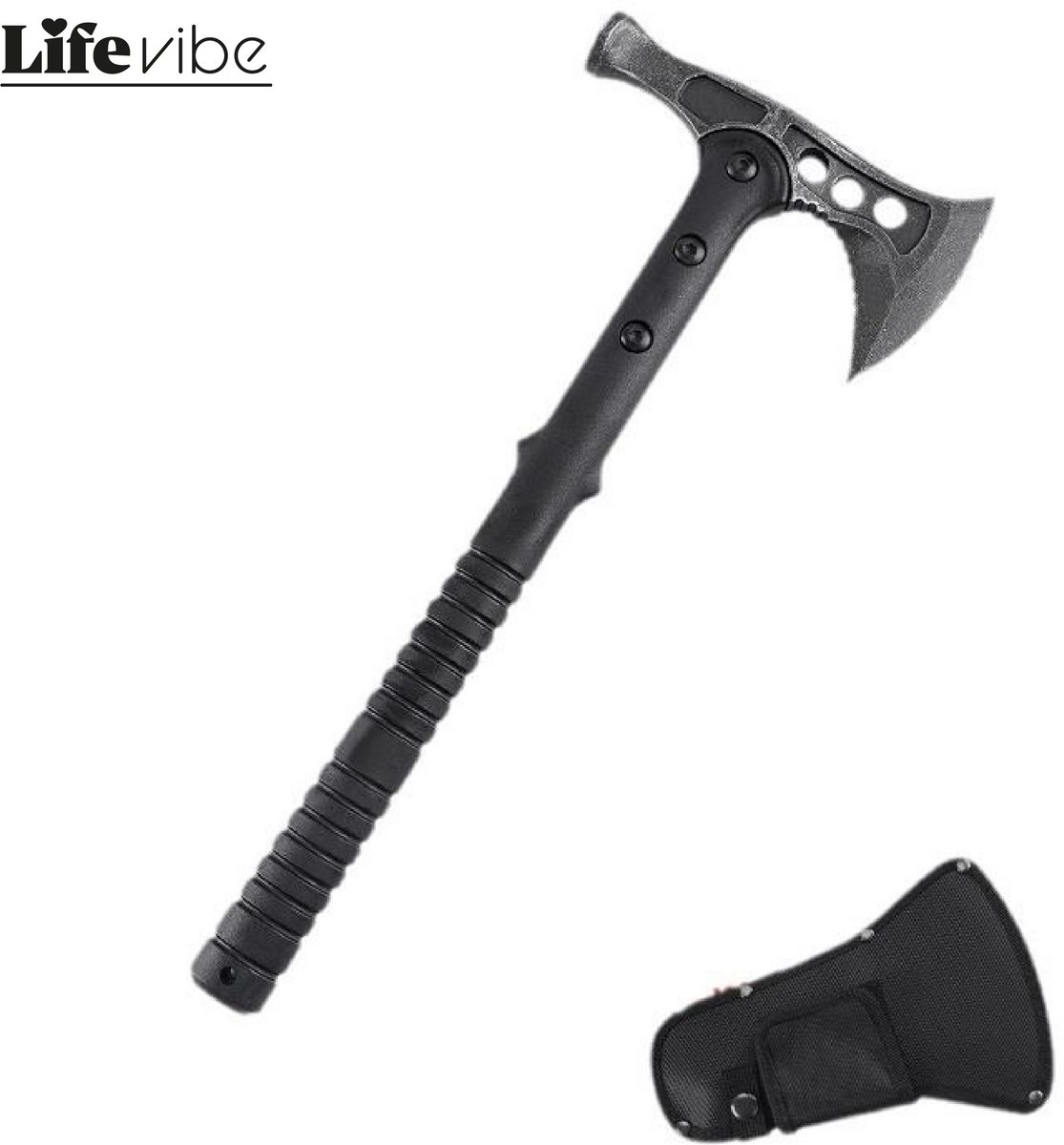 LifeVibe Tactische Outdoor Bijl met Hamer - Hakbijl - Hamer - Survival