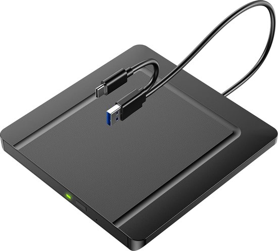 Externe USB CD/DVD brander/speler met USB-C