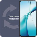 Duurzaam materiaal: een transparant hoesje om een grijze OnePlus Nord CE4 Lite.