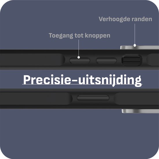 Étui Cazy pour iPhone 15 - Qualité militaire - compatible Magsafe - Zwart