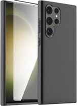 Podec Hoesje Geschikt voor Samsung Galaxy S23 Ultra Zwart Telefoonhoesje - Anti-Shock Case Cover met 1x Screenprotector