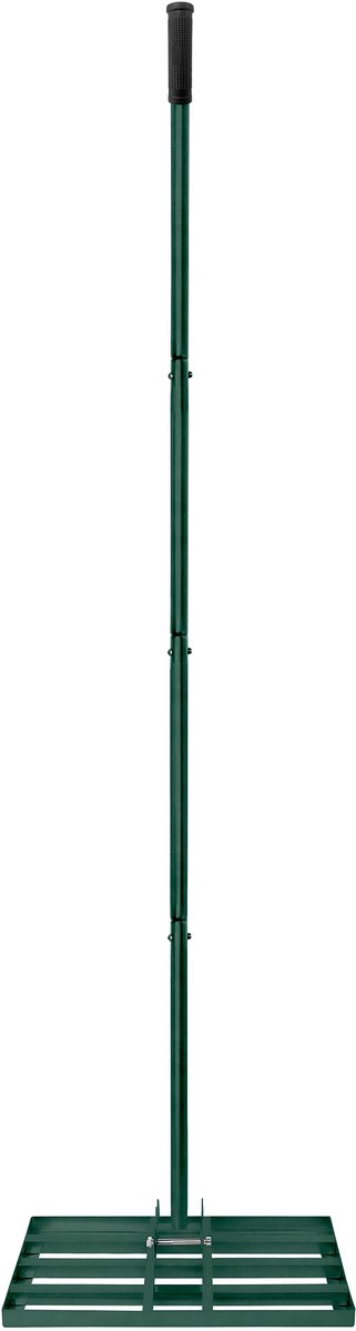 Aufun gras egaliseer rake leveling rake golf profi roestvrij staal nivellering hark met verstelbare steel voor golfbaan, tuin en hof (25×50 cm, groen)