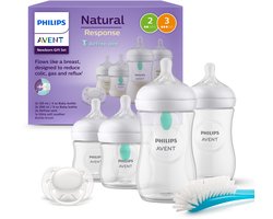 Philips Avent Natural Response Fles - Startersset voor pasgeboren baby's SCD657/11 - Babyflessen met Anti-Koliek Speen