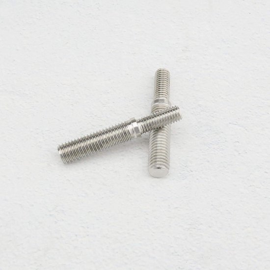 PATIKIL M8 x M12 x 55 dubbele schroefdraadbouten, 5 stuks roestvrij staal 304 schroefdraadverloopadapter voor meubelbeslag, lengte 55 mm