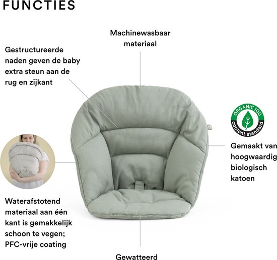 Stokke Clikk Kussen Glacier Green — afbeelding 3
