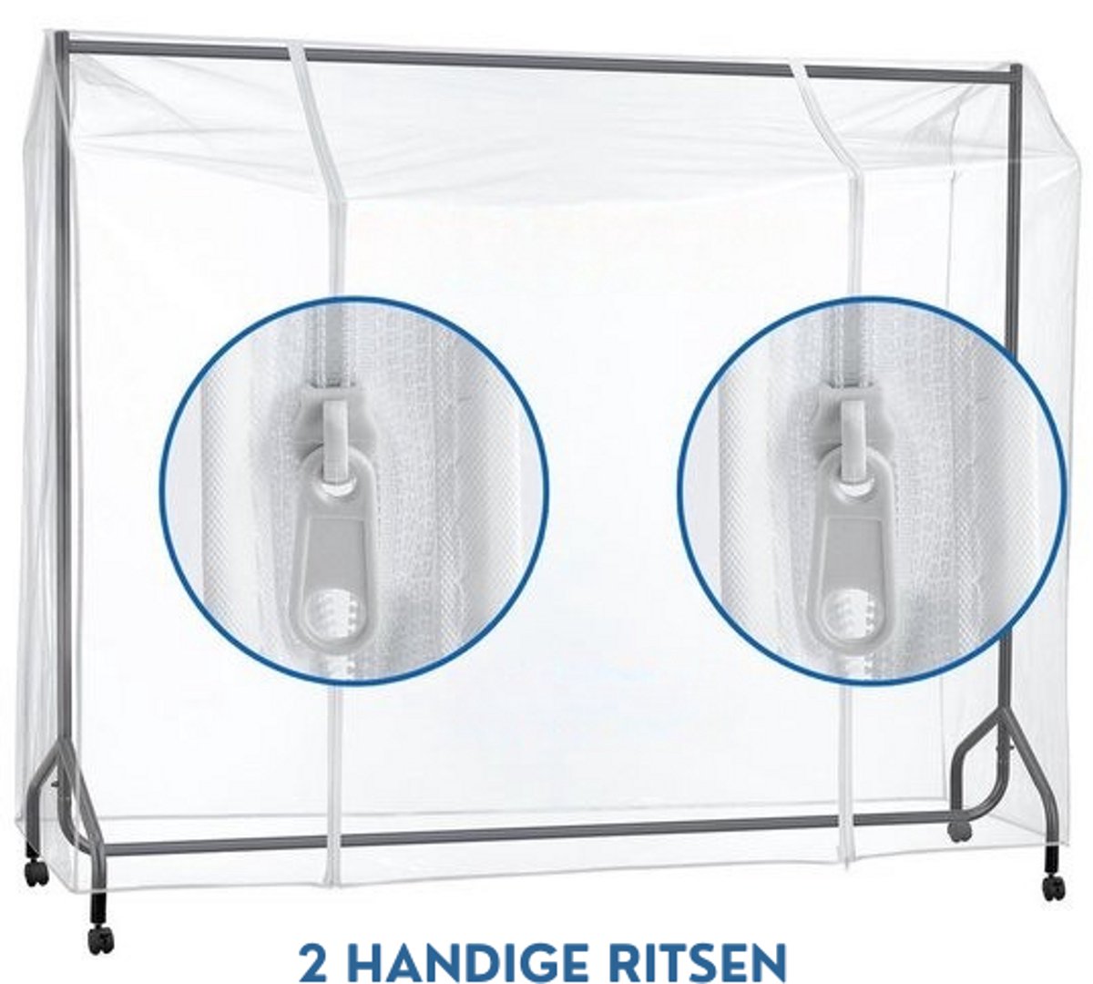Housse Transparente Pour Portant à Vêtements - 120 X 50 X 150 Cm | PEVA, Fermeture éclair, Protection Contre Poussière Et Humidité