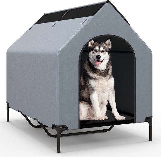 Hondenbed, stoffen hondenhuis, kattenmand, hondenhok, hondenmand, hondenligbed, slaapplaatsen, meubels voor dieren, hondenbank, beige, L: 60 x 47 cm
