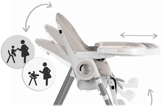 Kinderstoel met tafel, Belo ligstoel, grijs — afbeelding 3