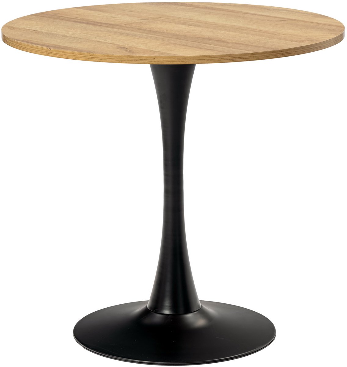 MEUBLES COSY Eettafel Rond - Eiken - Draagvermogen 80 kg - Ronde tafel van 80 cm - Eethoekpoten - Moderne kleine eettafel van massief hout voor de eetkamer - voor eetkamer, keuken, woonkamer, eethoek
