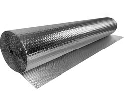 Isolatiefolie Dubbel Laags Aluminiumfolie 1 x 10 m – 200 g/m² Reflecterende Luchtkussenfolie – Voor Isolatie van Dak, Muur, Vloer en als Radiatorfolie