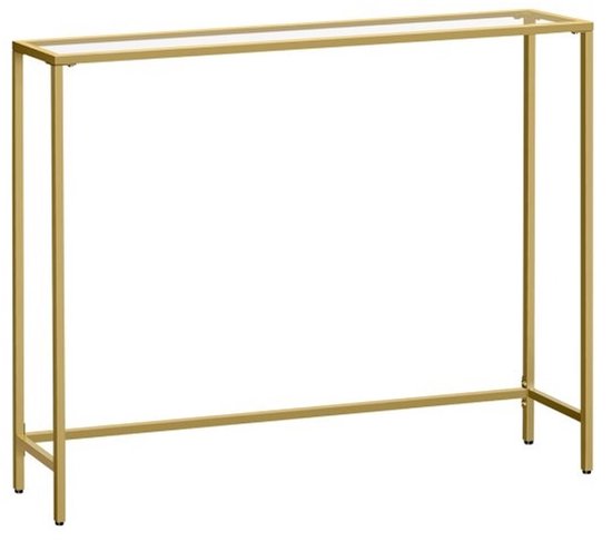 Table de valeur - Salon élégant - Glas trempé - Pieds réglables - Goud