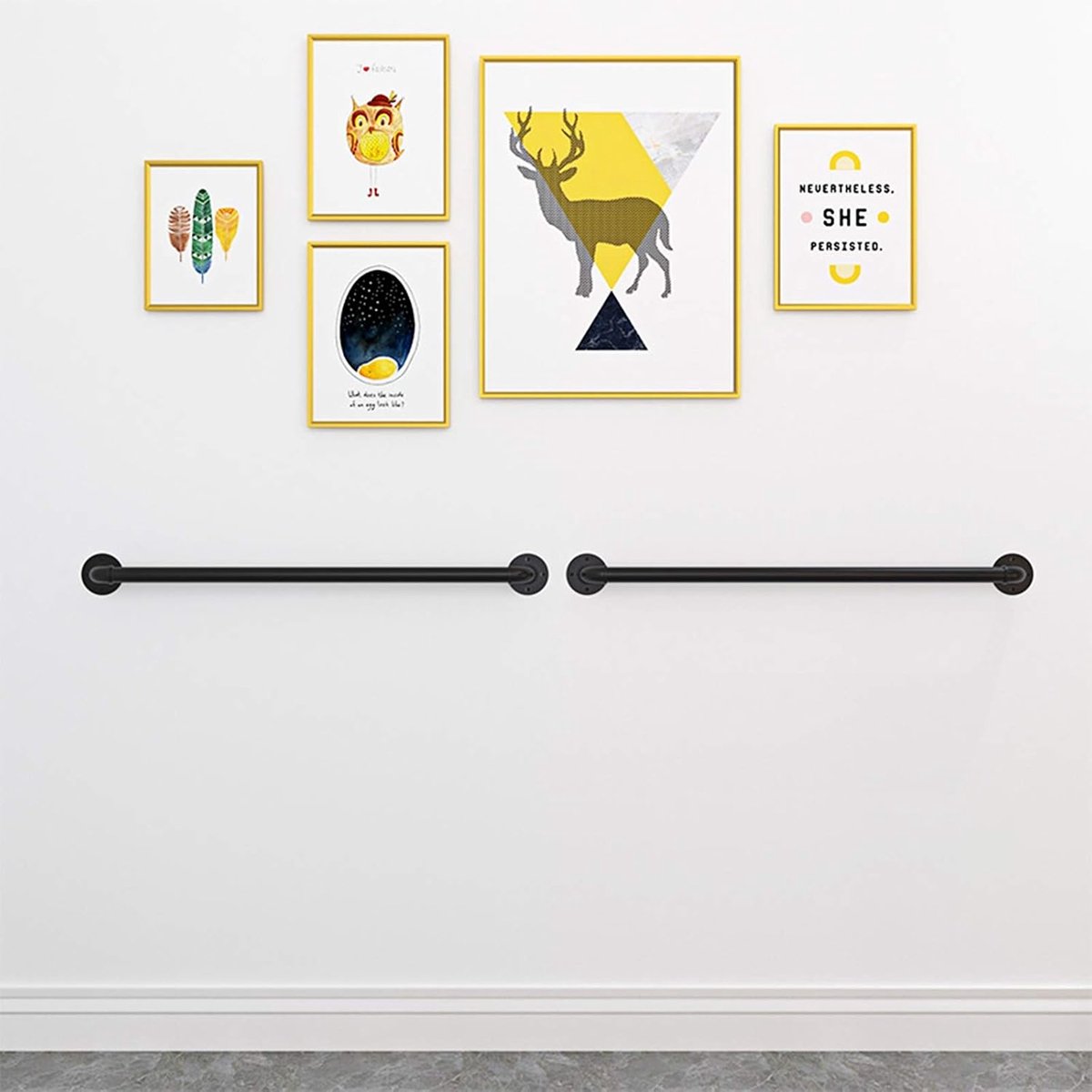 Veiligheidsleuning voor Trappen Binnen en Buiten van Zwart Metaal, 90 cm