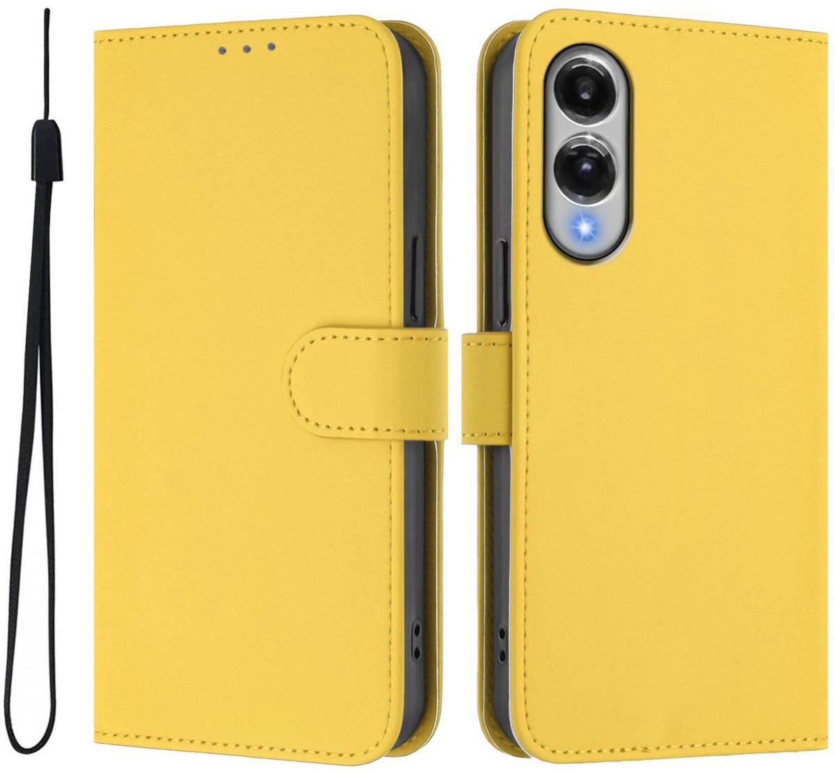 Mobigear Telefoonhoesje geschikt voor Samsung Galaxy S25 Edge Hoesje | Mobigear Urban Wallet Bookcase Portemonnee | Pasjeshouder voor 3 Pasjes | Telefoonhoesje voor Pinpas / OV Kaart / Rijbewijs - Geel