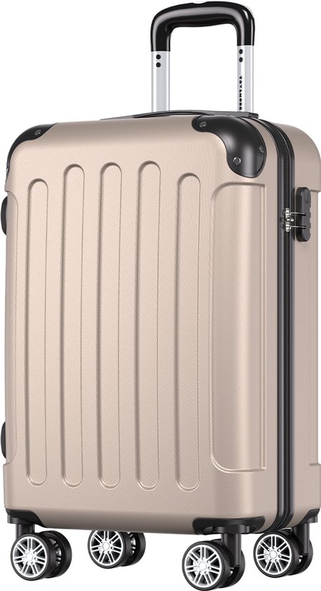 TRVLMORE Handbagage Koffer - 38L - Cijferslot - Lichtgewicht - Trolley - 54x36x20cm - Champagne