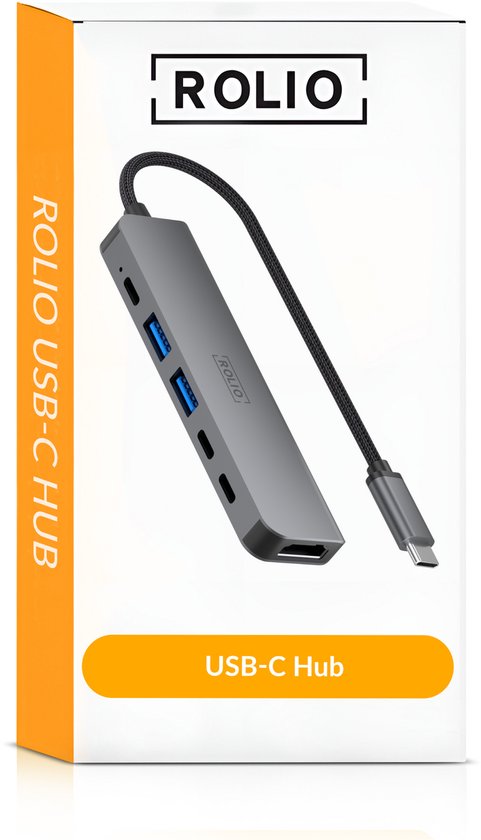 Hub USB C Rolio - HDMI 4K - USB 3.0 - USB-C