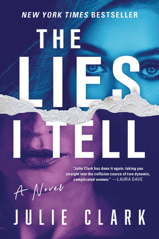 Boek "The Lies I Tell" van Julie Clark. Een New York Times bestseller met een dramatische omslag.