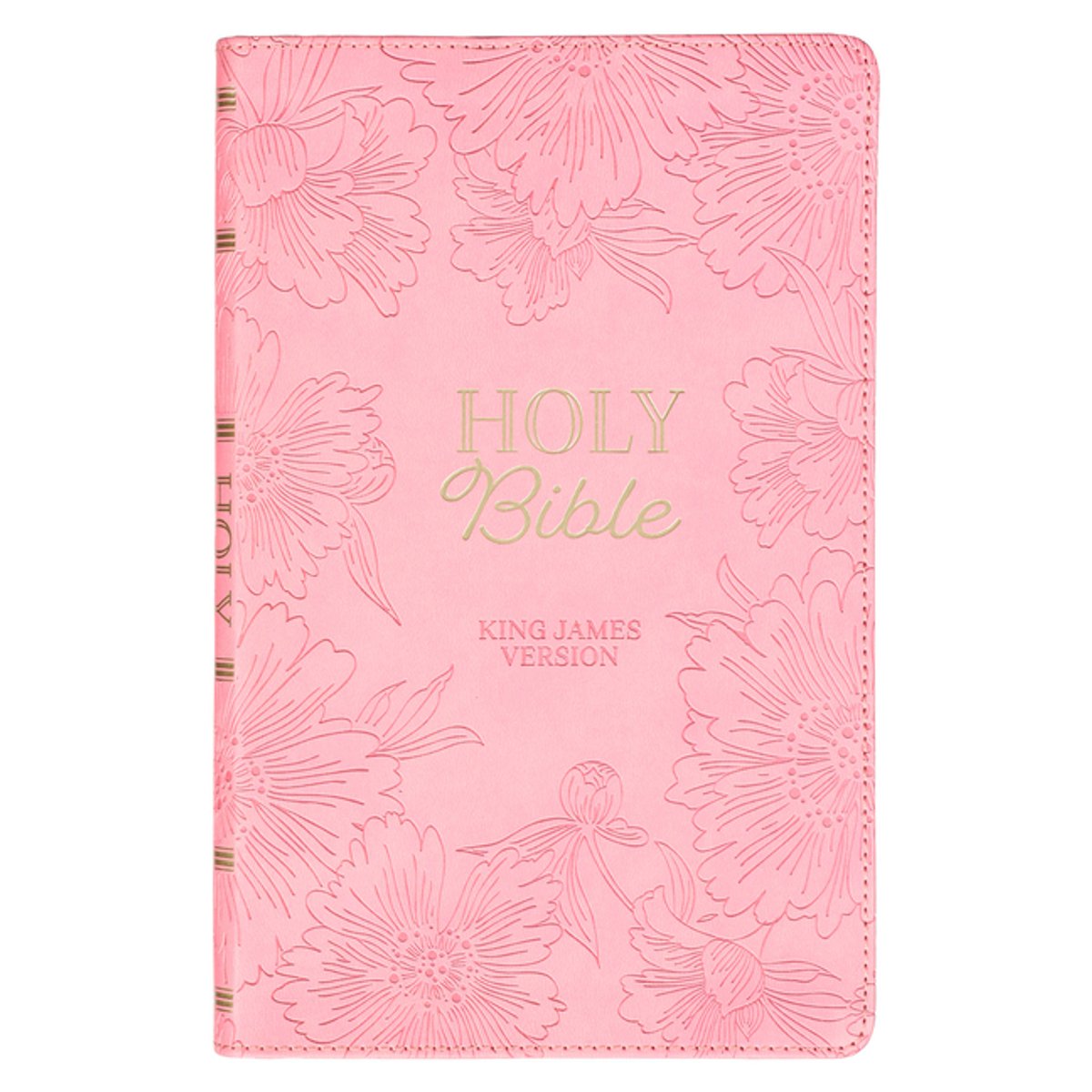 Omslag van KJV Holy Bible, Gift Edition King James Version, Faux Leather Flexible Cover, Light Pink Floral