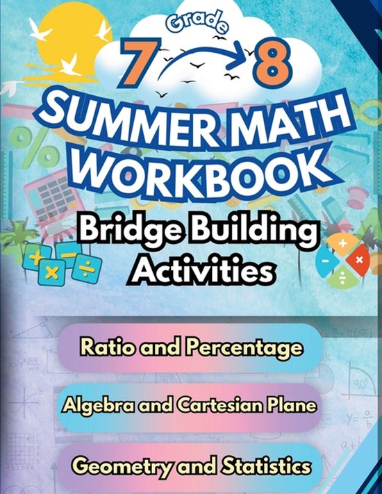 Math Bridge Building Activities- Summer Math Workbook 7-8 Gr ... - cover
