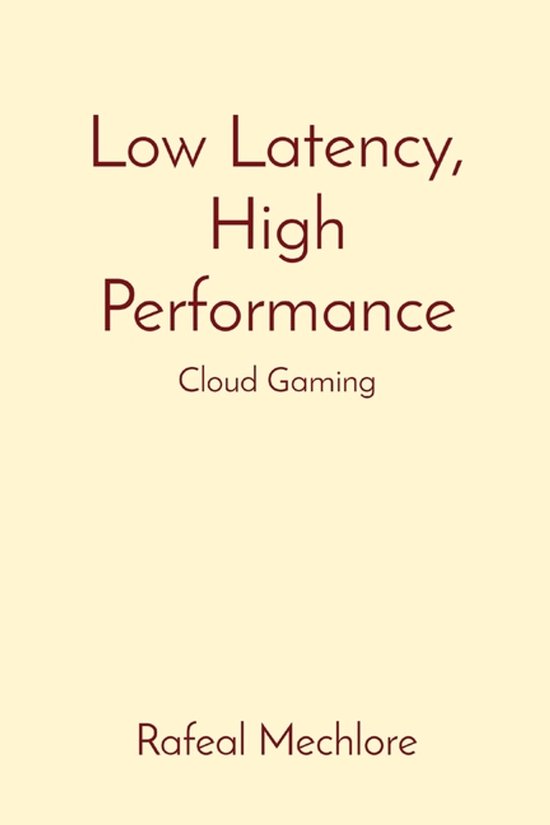 Low Latency, High Performance - cover