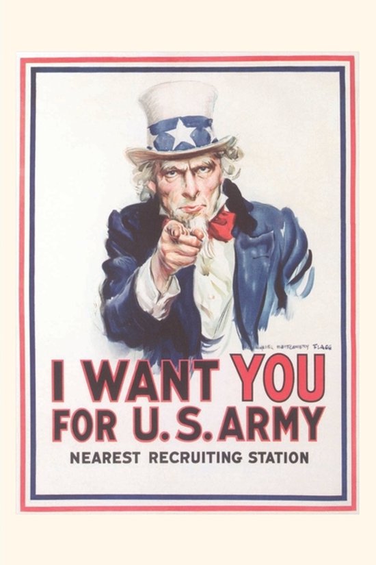 Pocket Sized - Found Image Press Journals- Vintage Journal Classic Army Recruiting Poster