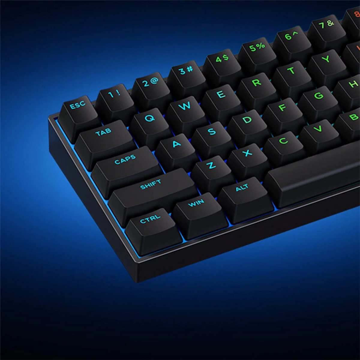 Magnetische Schakelaar Mechanisch Toetsenbord RGB Hot Swap 8K Polling Rate 61 Toetsen 60% Layout USB Bedraad Gaming Toetsenbord - Blue Ice Schakelaar thumbnail 2