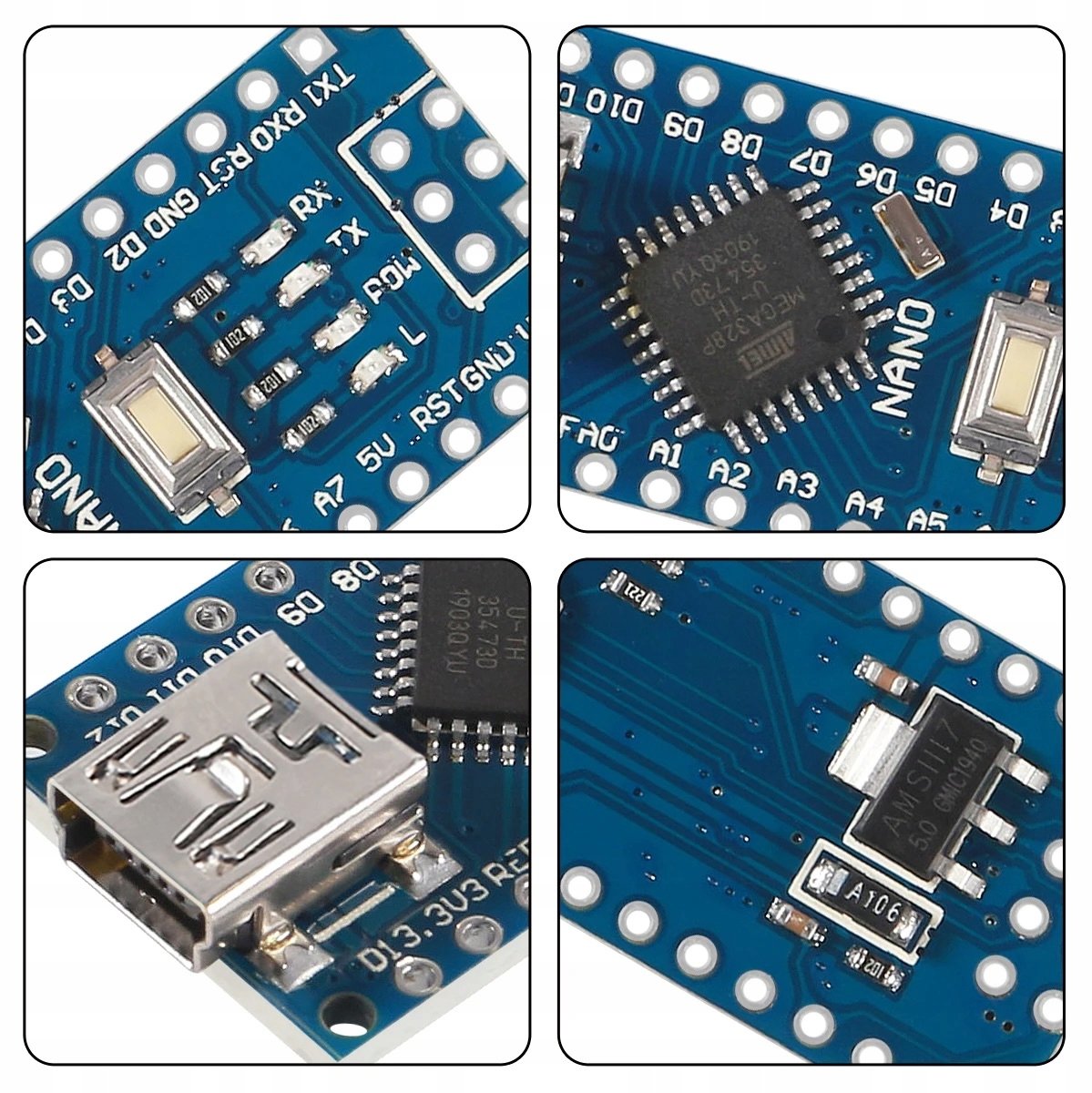 Nano V3.0 ATmega328 CH340 – Scheda Compatibile Arduino Nano V3 (MONDUINO) - Foto 5