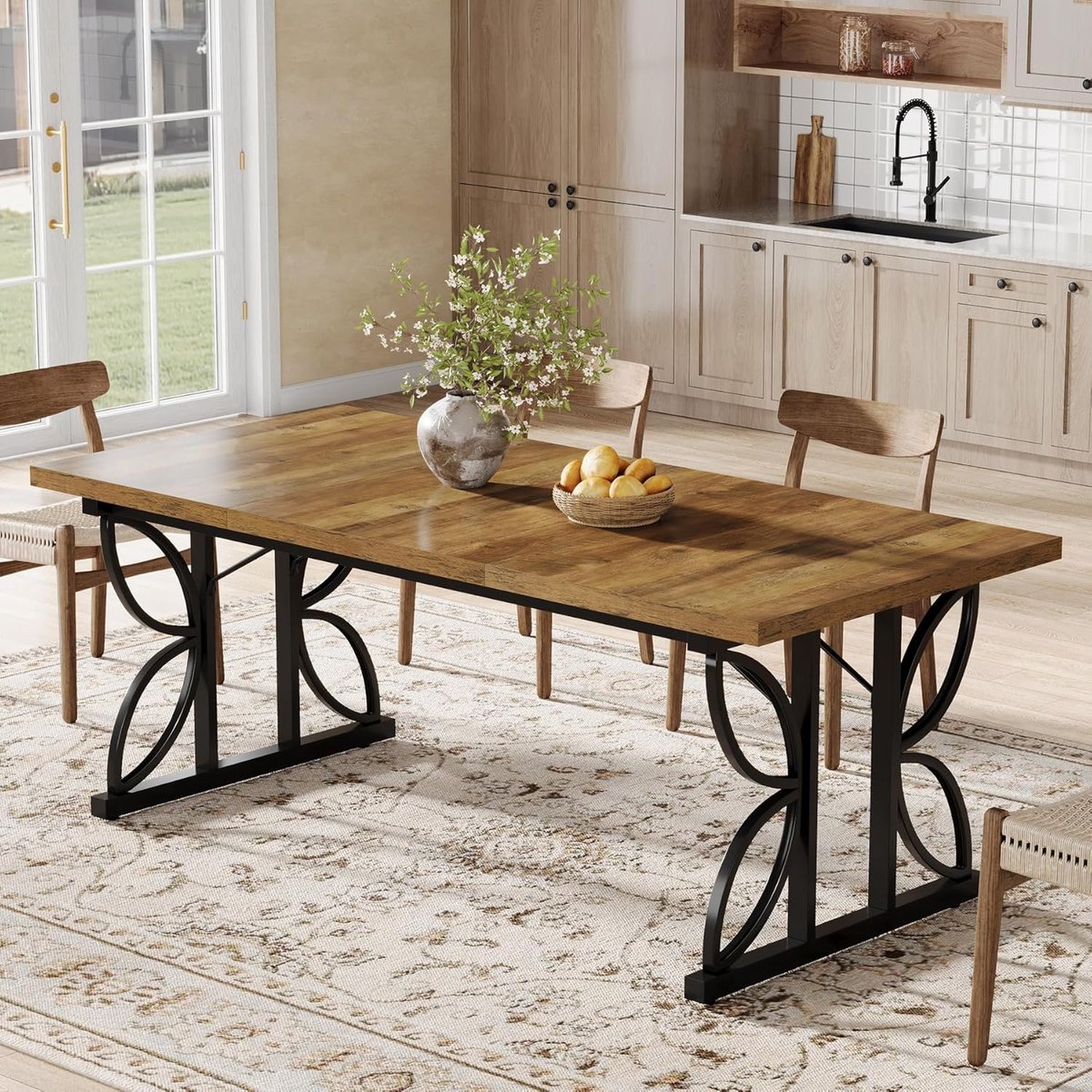 Tribesigns Eettafel - Keukentafel - 180 X 80 X 75 cm - Eetkamertafel Voor 6-8 Personen - m