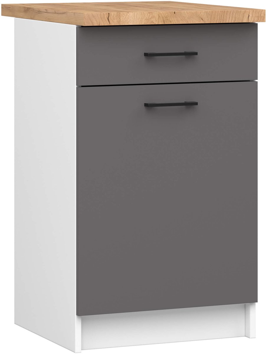 Keukenkast modulaire OLIWIA S50 met Verkblad / Onderkast met 1 Deur en 1 Lade / AKORD Furn