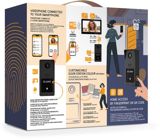 Extel Digital Connect intercom met camera - toegang beheren via je vingerafdruk - bedraad - met app van Extel — afbeelding 2