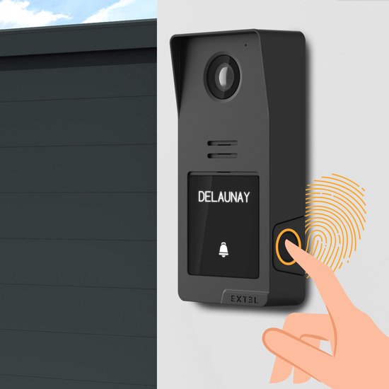 Extel Digital Connect intercom met camera - toegang beheren via je vingerafdruk - bedraad - met app van Extel — afbeelding 4