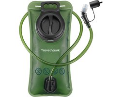 Travelhawk Waterzak - Drinkzak - Geschikt voor Camelbak Drinkrugzak - Waterzak Festival - BPA Vrij - 2 Liter - Groen