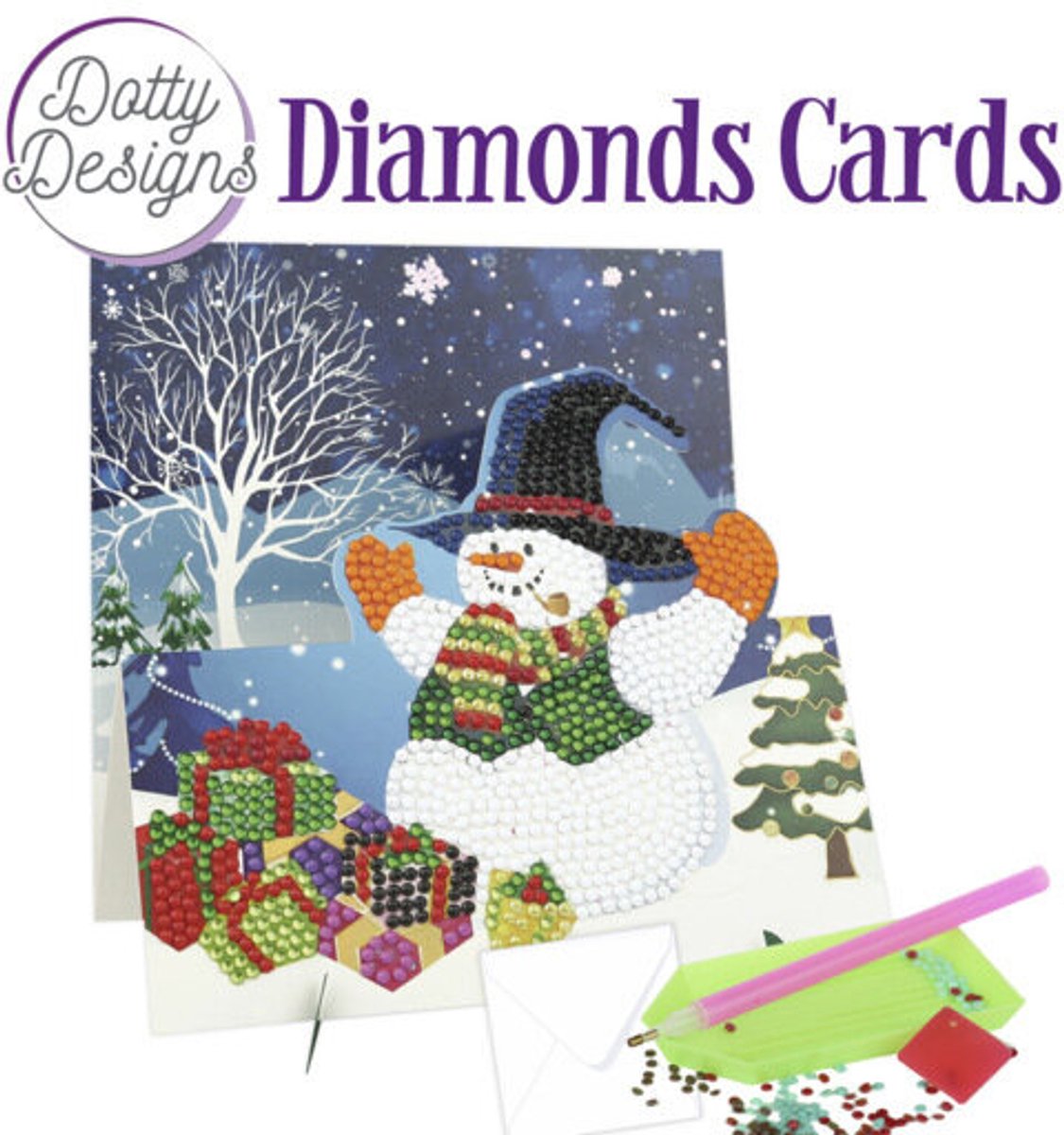 DDDC1133 Dotty Designs Diamond Easel Card 133 - Snowman