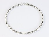 Bracelet en argent fin avec maillons popcorn - longueur 18,5 cm