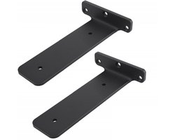 2 stuks - Ondersteuningsframe - steunframe - Muurbeugel - Metalen Plankbeugels - Zwevende Plankbeugel - roestvrijstalen beugel - plankdragers met dikke schroeven - meubelaccessoires - zwart - 150mm