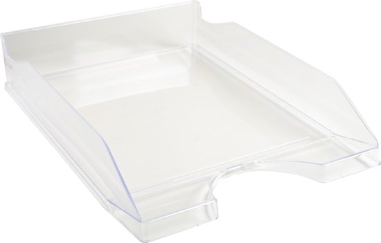 Exacompta 10x Corbeille à courrier Ecotray Office - Cristal - 12323D