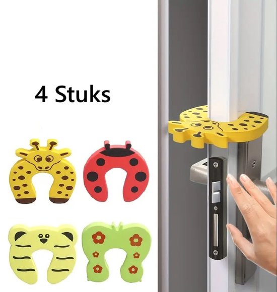 Deurstoppers Dier I Baby En Kind Deurbeschermers I Deurbescherming I Foam / Schuim I Dieren Deurstopper I 4 Stuks