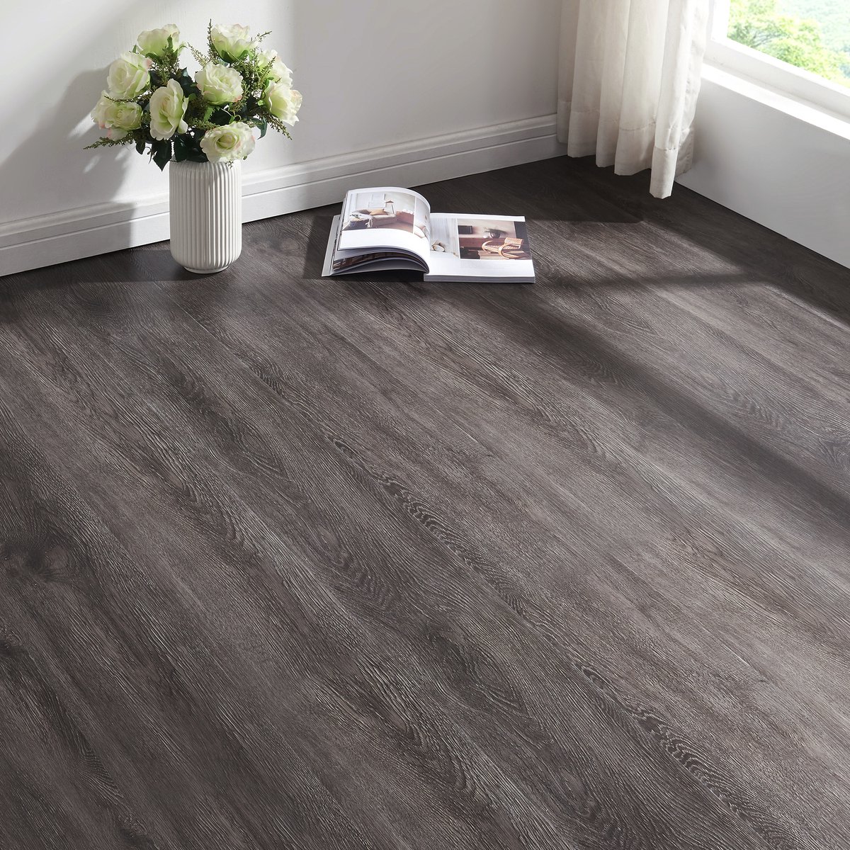 Vinyl-SPC klik vloer Okapirg midnight oak 5 mm dik 40 planken 8,784 m² NEU.HOLZ