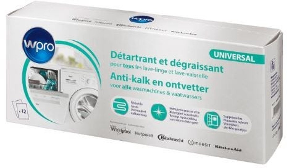 Wpro Anti-kalk en Ontvetter in een 12 stuks Wasmachine & Vaatwasmachine — afbeelding 4
