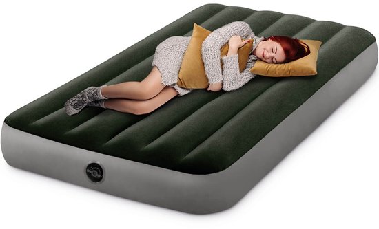 Intex Prestige Downy luchtbed | Eenpersoons | 191 x 99 x 25 cm | Inclusief handpomp + reparatiekit — afbeelding 2