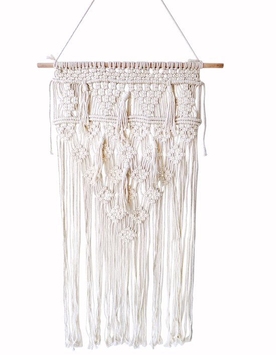 Lavandoux - Macramé Bohemian Style Wandhanger - Crème