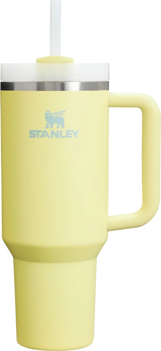Stanley Quencher H2.0 Flowstate Tumbler - 1.2L - RVS - Geel - Stanley Cup met Rietje en Handvat - Thermosbeker - Thermosfles - Beker - Drinkbeker - Drinkfles - Fles - Koffiebeker To Go - Mug - Waterfles