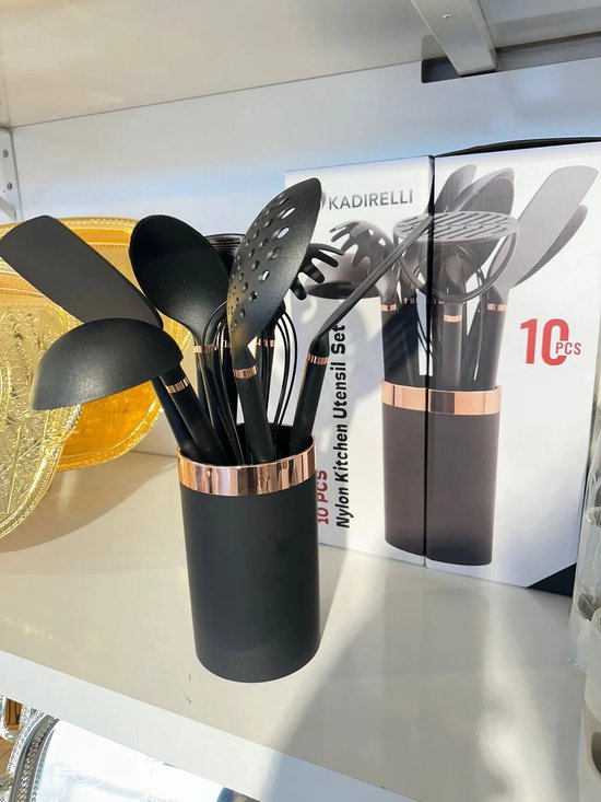 Foto: Joseph joseph elevate fusion keukenhulpen met houder 6 delig kunststof zilver