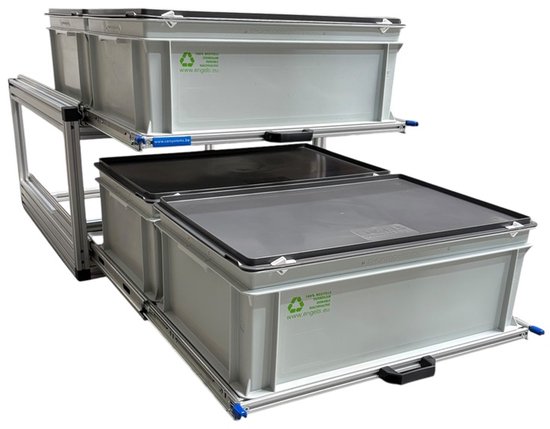 Jago® Telescopische keukenlade – 1 stuk, voor 50 cm kast, max. 20 kg, inclusief rails – uittrekbare opbergmand Jago® Telescopische keukenlade – 1 stuk, voor 50 cm kast, max. 20 kg, inclusief rails – uittrekbare opbergmand