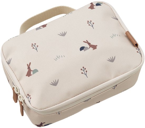 Fresk Sac isotherme pour enfant - 2,5 L - Sac à lunch pour fille - Sac isotherme pour l'école - Avec compartiment à couverts - Imperméable - Couleur sable - Rabbit