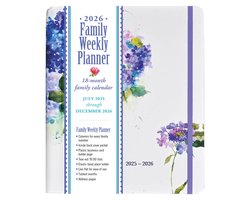 Family Weekly planner Hydrangeas (18-maanden) - 2026